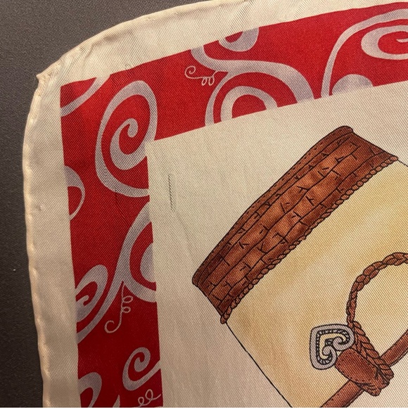 Brighton Red and Cream Swirl Scarf - Picture 5 of 7